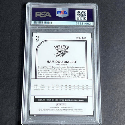 2019-2020 Panini NBA Hoops #131 Hamidou Diallo Signed Card AUTO PSA Slabbed RC T
