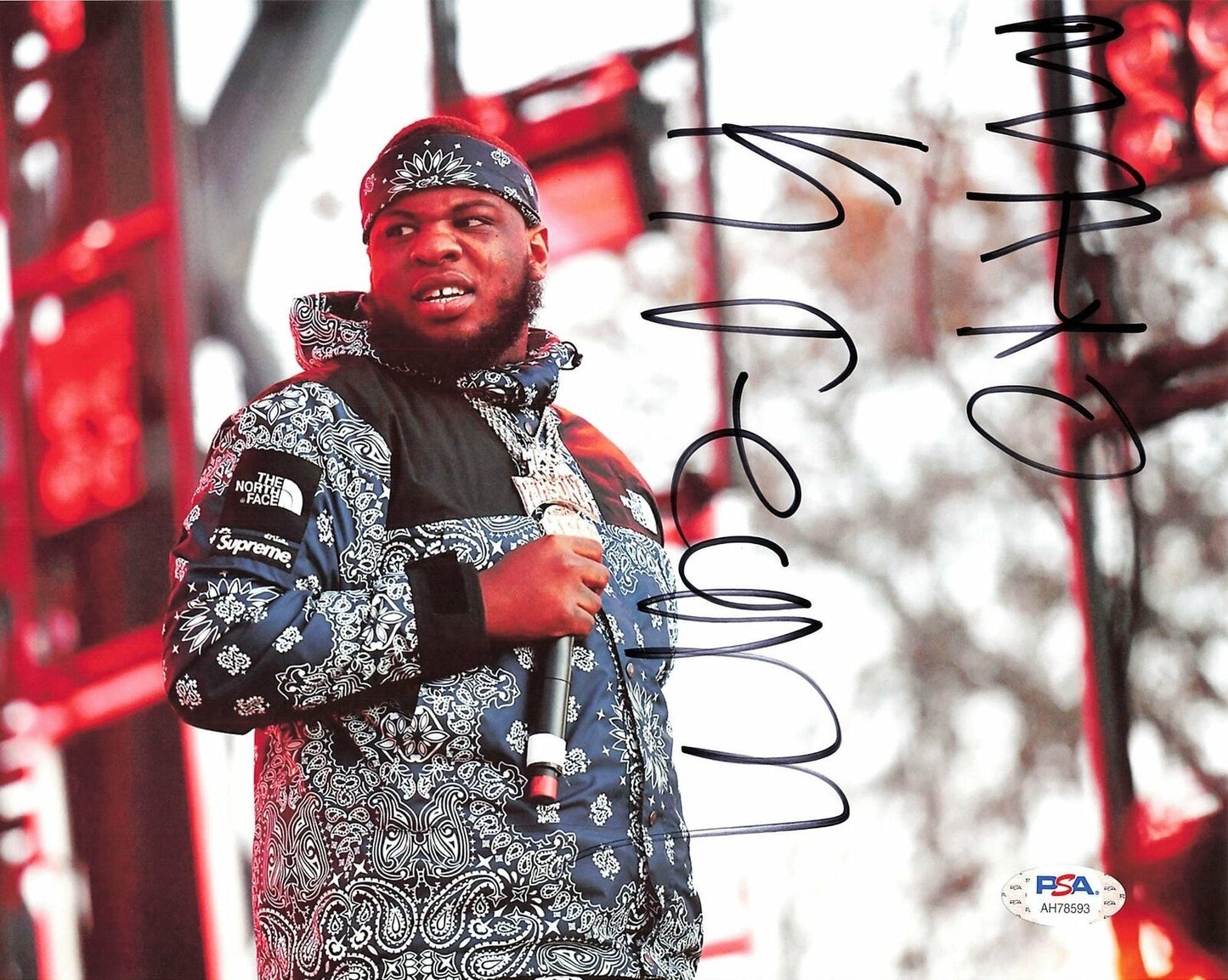 Maxo Kream signed 8x10 photo PSA/DNA Autographed Rapper Punken