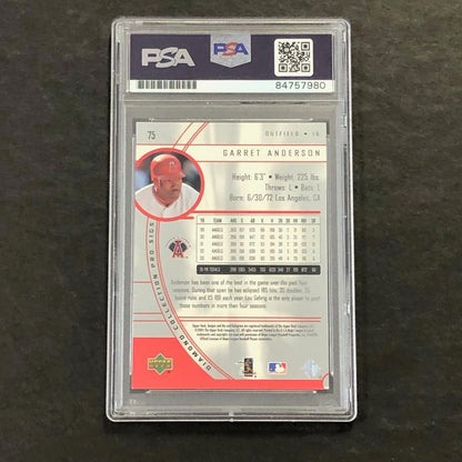 2004 Upper Deck #75 Garret Anderson Signed Card AUTO PSA/DNA Slabbed Angels