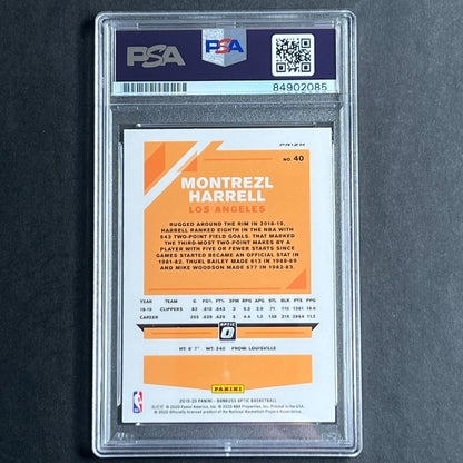 2019-20 Optic Panini #40 Montrezl Harrell Signed Card PSA Slabbed Clippers
