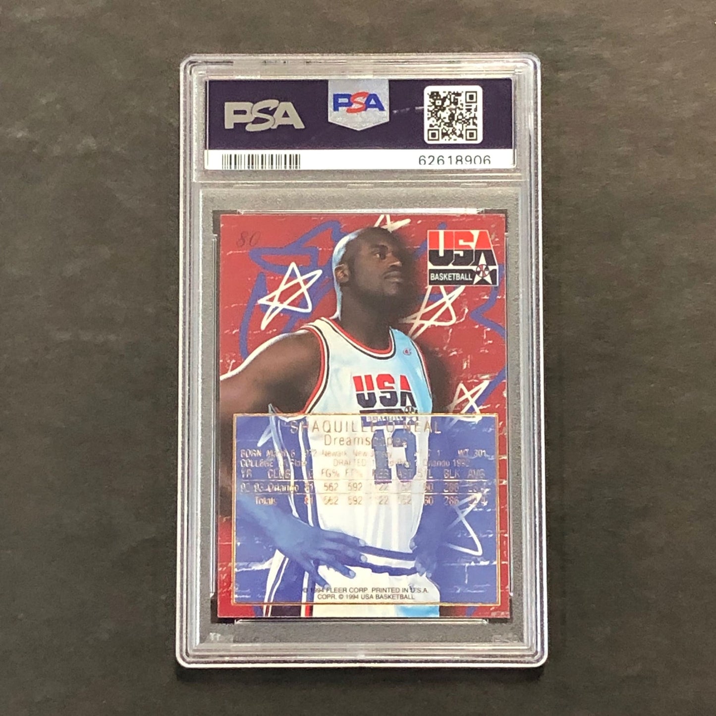 1994 Flair USA #80 Shaquille O'Neal PSA 9 MINT Dreamscapes