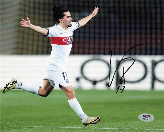 Vitinha Signed 8x10 Photo PSA Authentic PSG Soccer