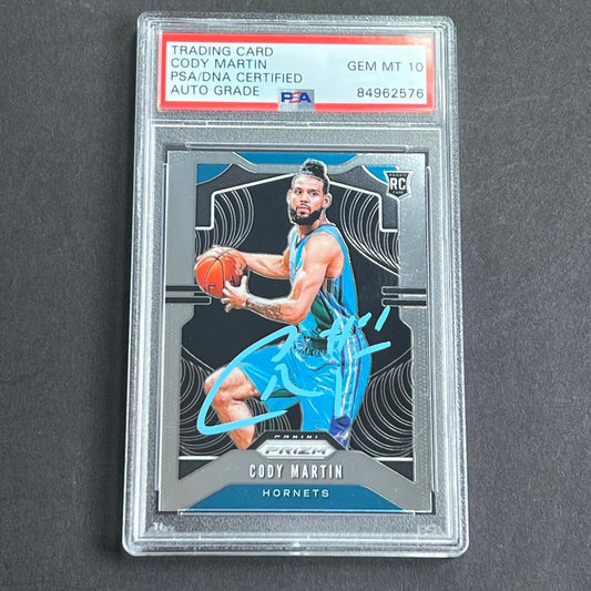 2019-20 Panini Prizim #278 Cody Martin Signed Card AUTO PSA/DNA Slabbed RC Horne