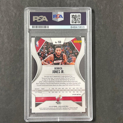 2019-20 Panini Prizm #150 Derrick Jones Jr. Signed Card AUTO PSA/DNA Slabbed Hea