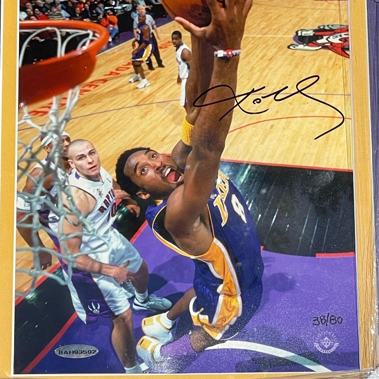 Kobe Bryant Signed 8x10 Framed Photo Upper Deck LOA Lakers