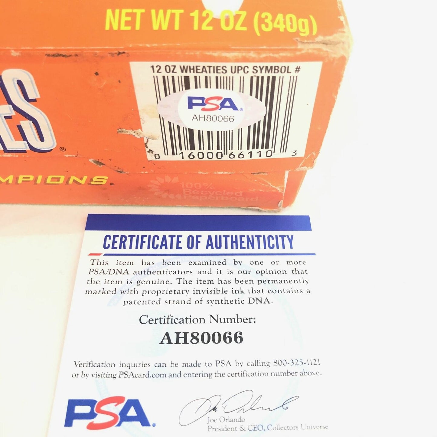 Tim Duncan Signed Wheaties Box PSA/DNA San Antonio Spurs Autographed