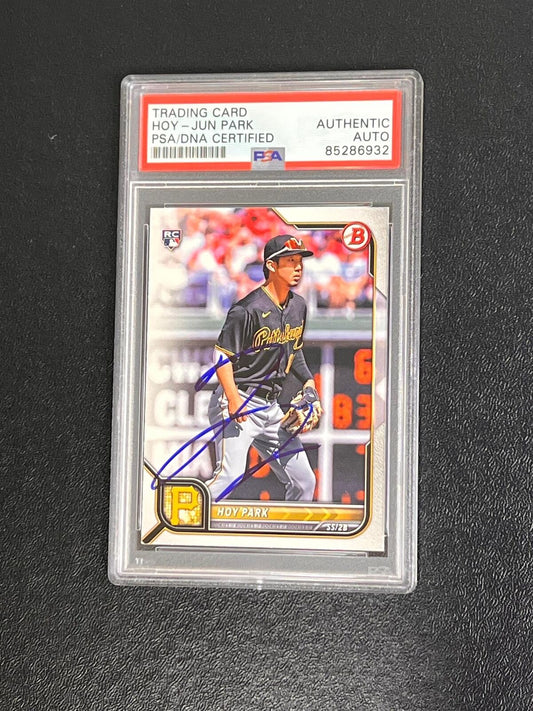 2022 Topps Rookies RC #96 Hoy-Jun Park Signed Rookie Card PSA/DNA Slabbed AUTO P