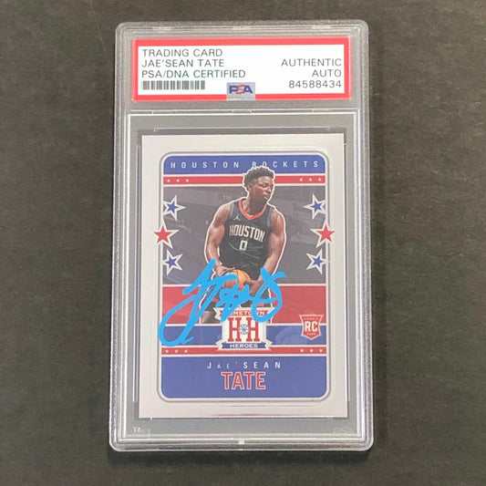 2020-21 Chronicles Hometown Heroes #552 JAE'SEAN TATE Signed Card AUTO PSA Slabb