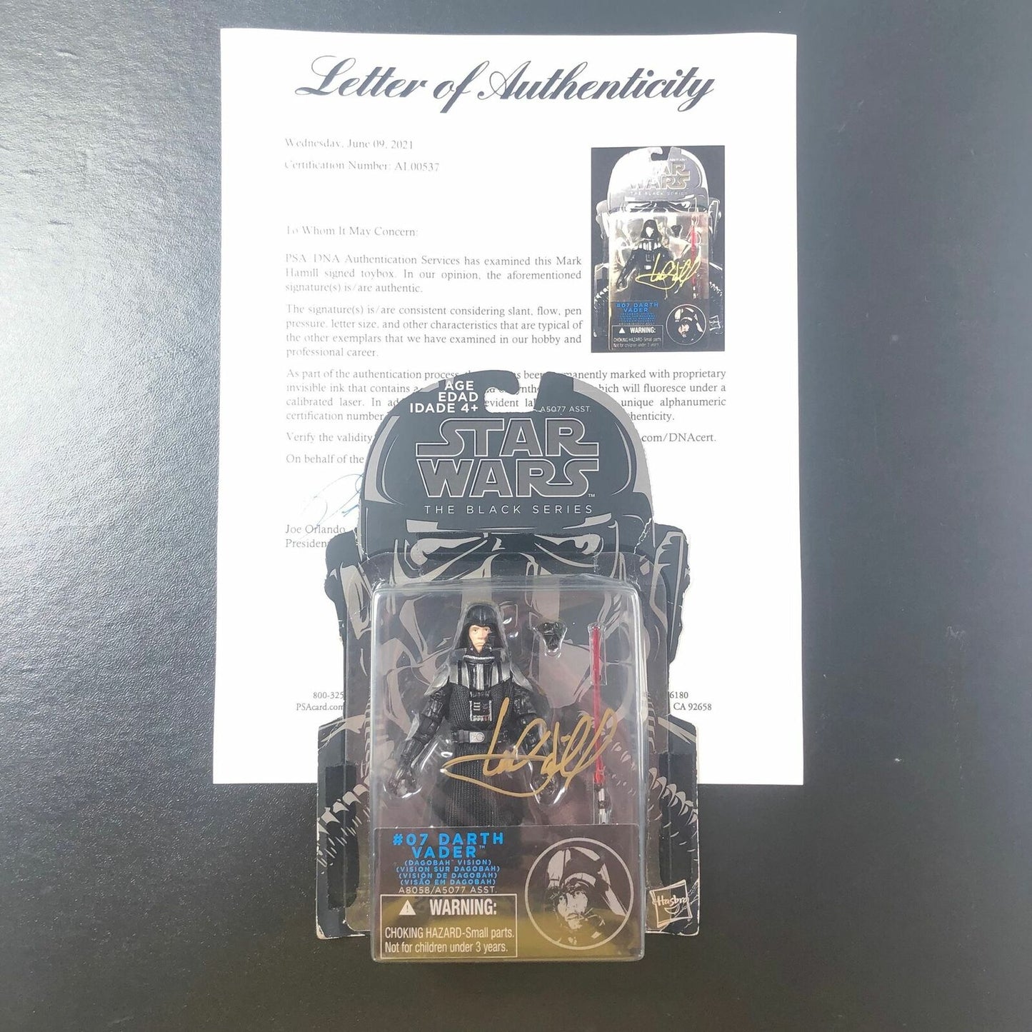 Mark Hamill Signed Star Wars #07 Darth Vader Toybox PSA/DNA Limited Edition