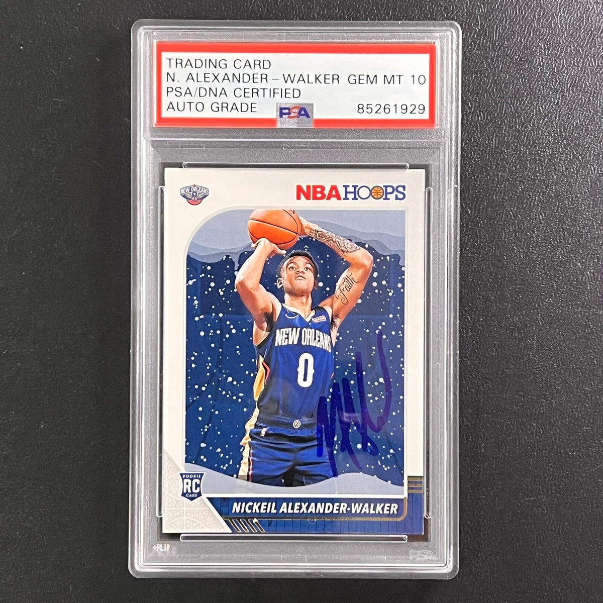 2019-20 NBA Hoops Winter #214 Nickeil Alexander Walker Signed Card AUTO 10 PSA S