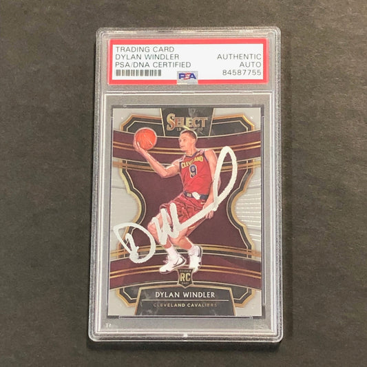 2019 Panini Select #2 Dylan Windler Signed Card AUTO PSA Slabbed RC Cavaliers