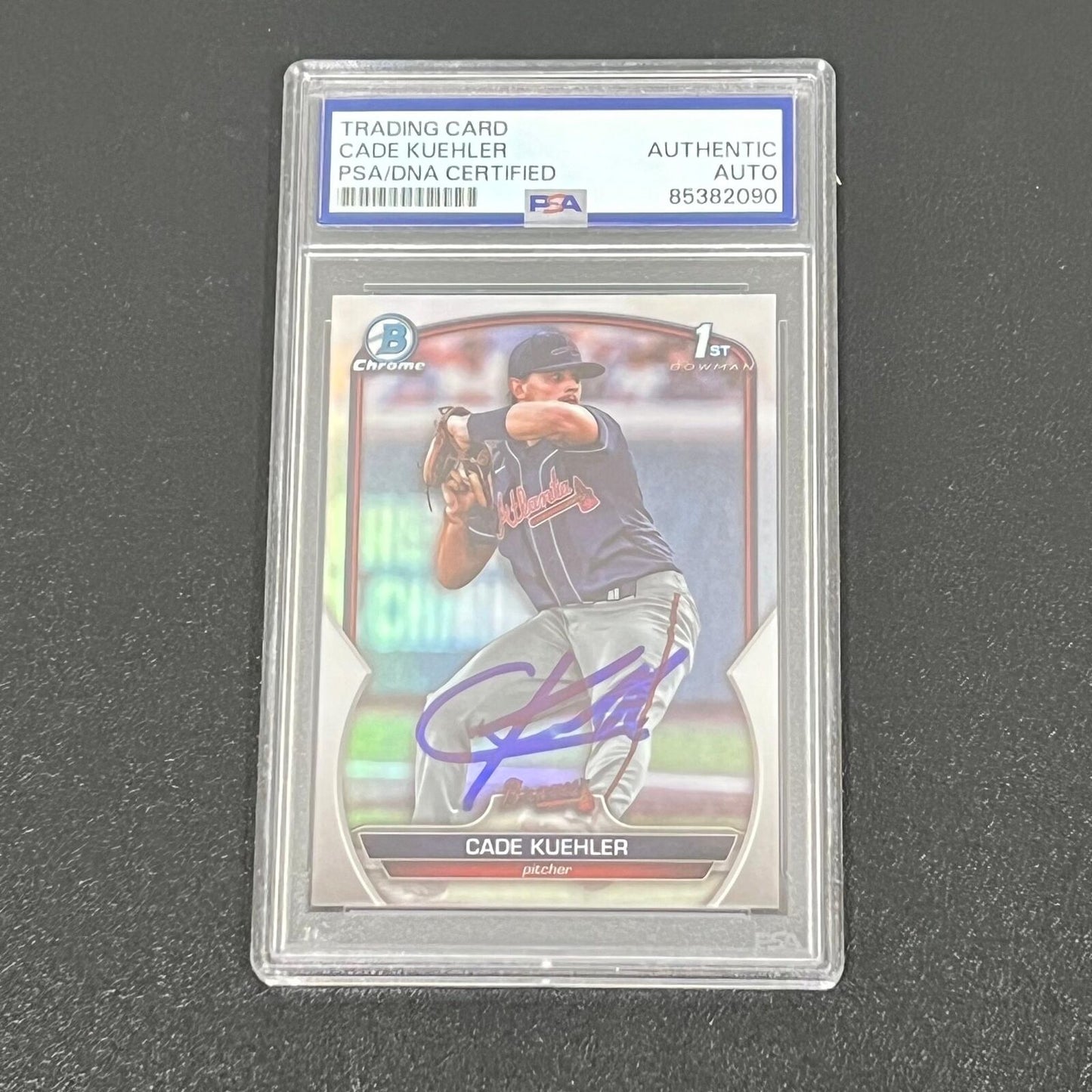 2023 Topps Chrome #BDC-21 Cade Kuehler Signed Card PSA Authenticated Braves