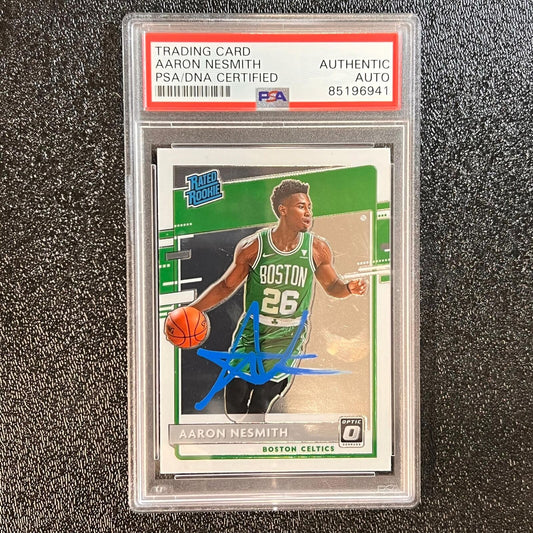 2020-21 Panini Donruss Optic #164 Aaron Nesmith Signed Card AUTO PSA Slabbed RC