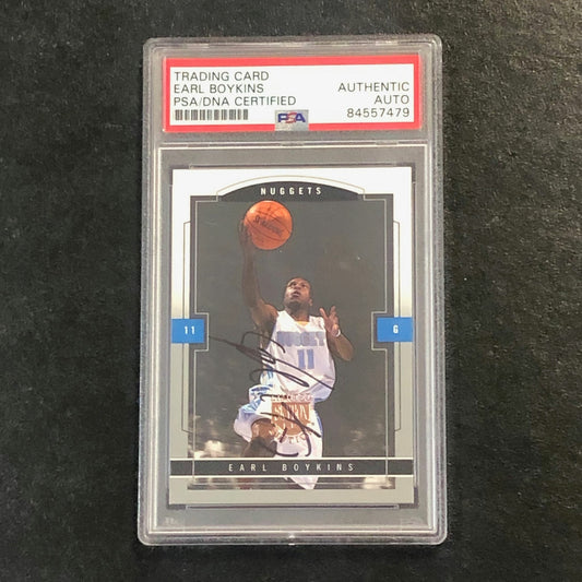2003-04 Skybox Limited Edition #80 Earl Boykins Signed AUTO PSA Slabbed Nuggets