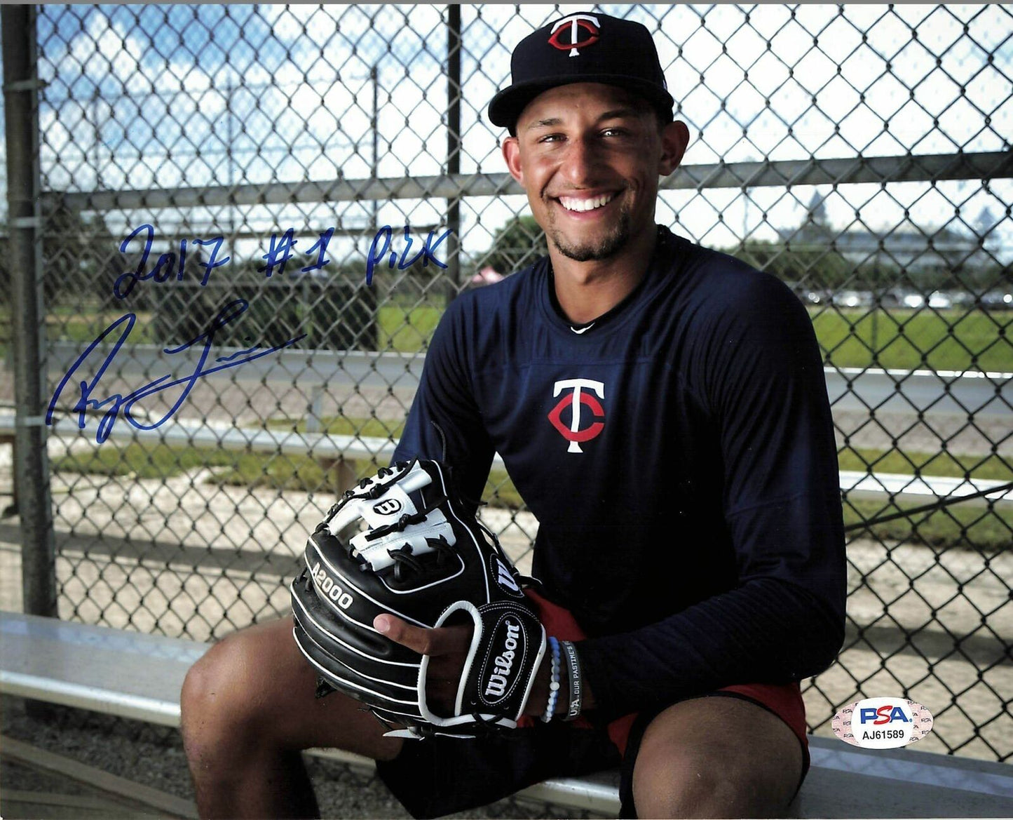 ROYCE LEWIS signed 8x10 photo PSA/DNA Minnesota Twins Autographed