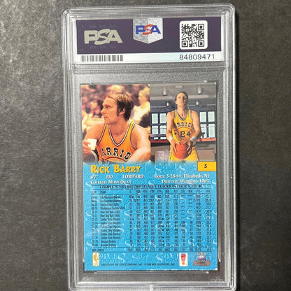 1980 NBA Topps Stars #5 Rick Barry Signed Card AUTO PSA Slabbed Warriors