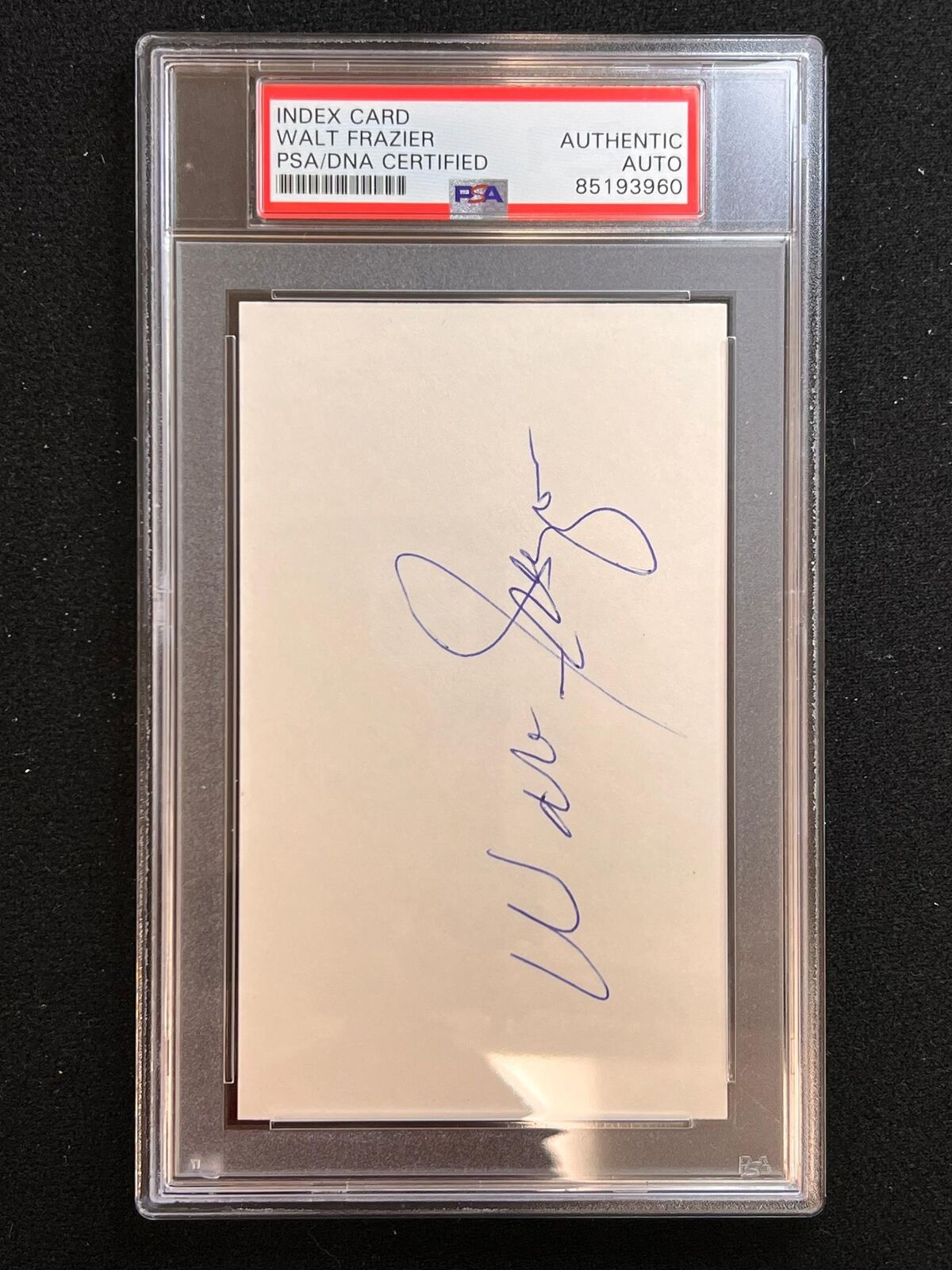 Walt Frazier Signed Cut AUTO PSA Slabbed Knicks