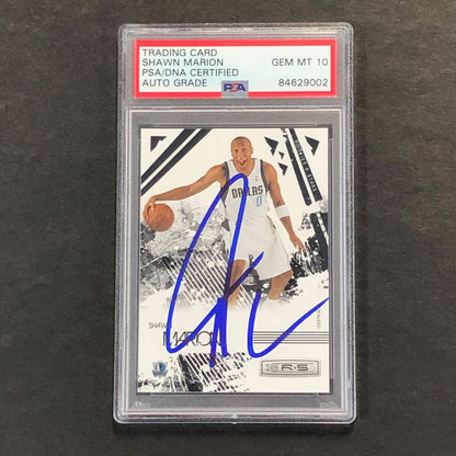 2009-10 Panini Rookies and Stars #21 Shawn Marion Signed AUTO GRADE 10 PSA Slabb