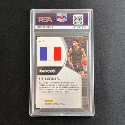 2020-21 Panini Prizm Draft Picks #12 Killian Hayes Signed Card AUTO PSA Slabbed
