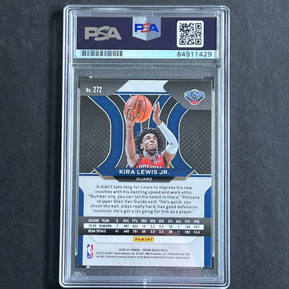 2020-21 Panini Prizm #272 Kira Lewis Jr. Signed Card AUTO 10 PSA Slabbed Pelican