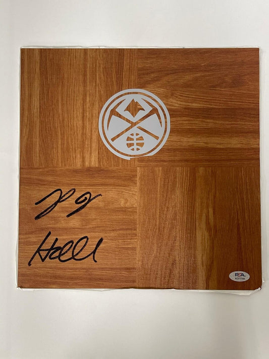PJ Hall Signed Floorboard PSA/DNA Autographed Denver Nuggets