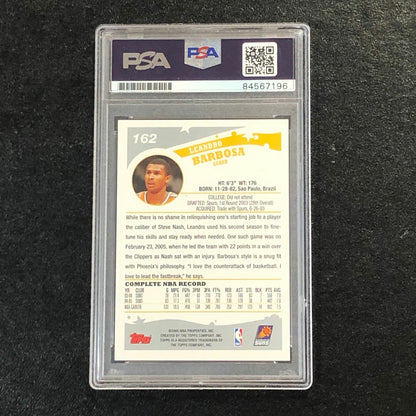 2005-06 Topps #162 Leandro Barbosa Signed Card AUTO 10 PSA Slabbed Suns
