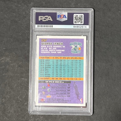 2003-04 Fleer Tradition #137 George Lynch Signed Card AUTO PSA Slabbed Hornets