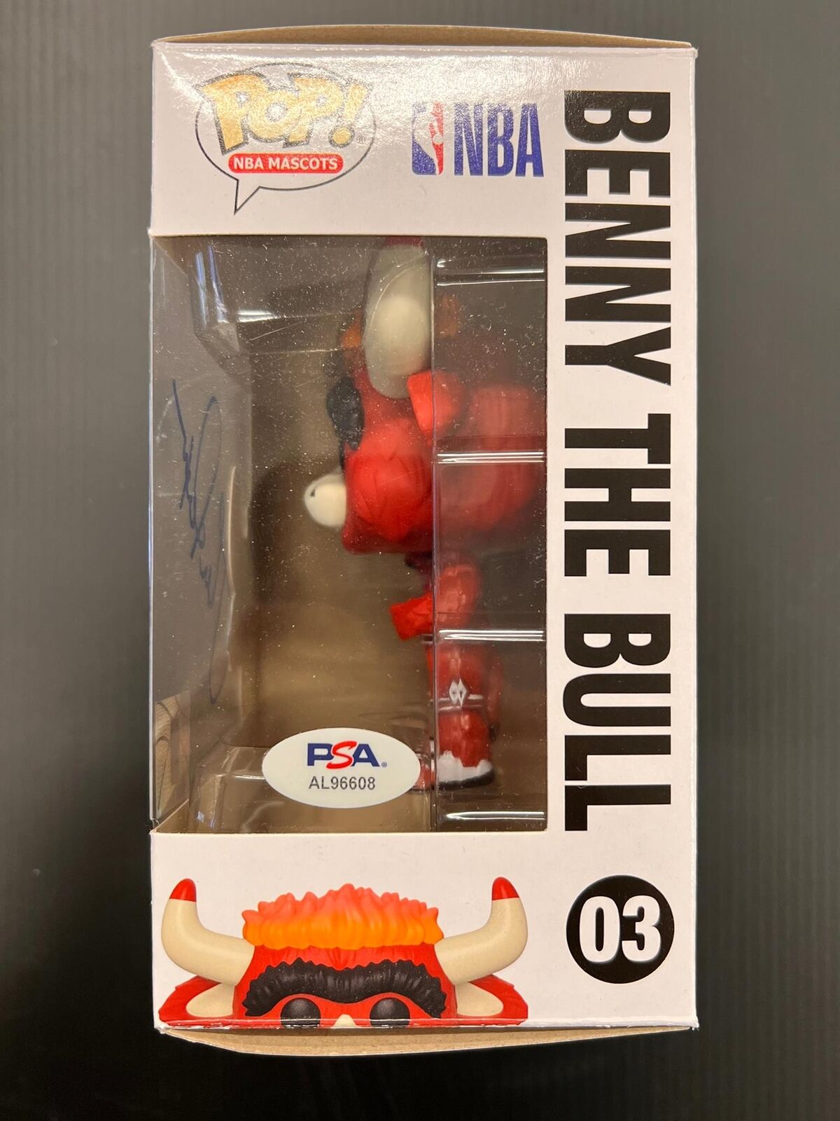 John Paxson Signed Funko Pop Benny the Bull PSA/DNA Bulls Auto