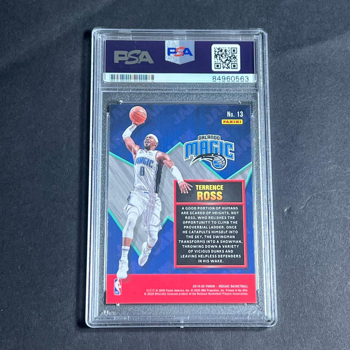 2019-20 Panini Mosaic #13 Terrence Ross Signed Card AUTO PSA Slabbed Magic