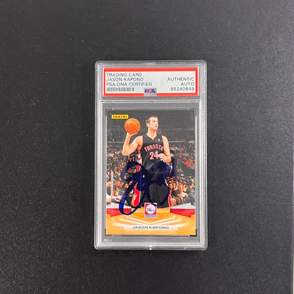 2009-10 Panini #35 Jason Kapono Signed Card AUTO PSA/DNA Slabbed Raptors