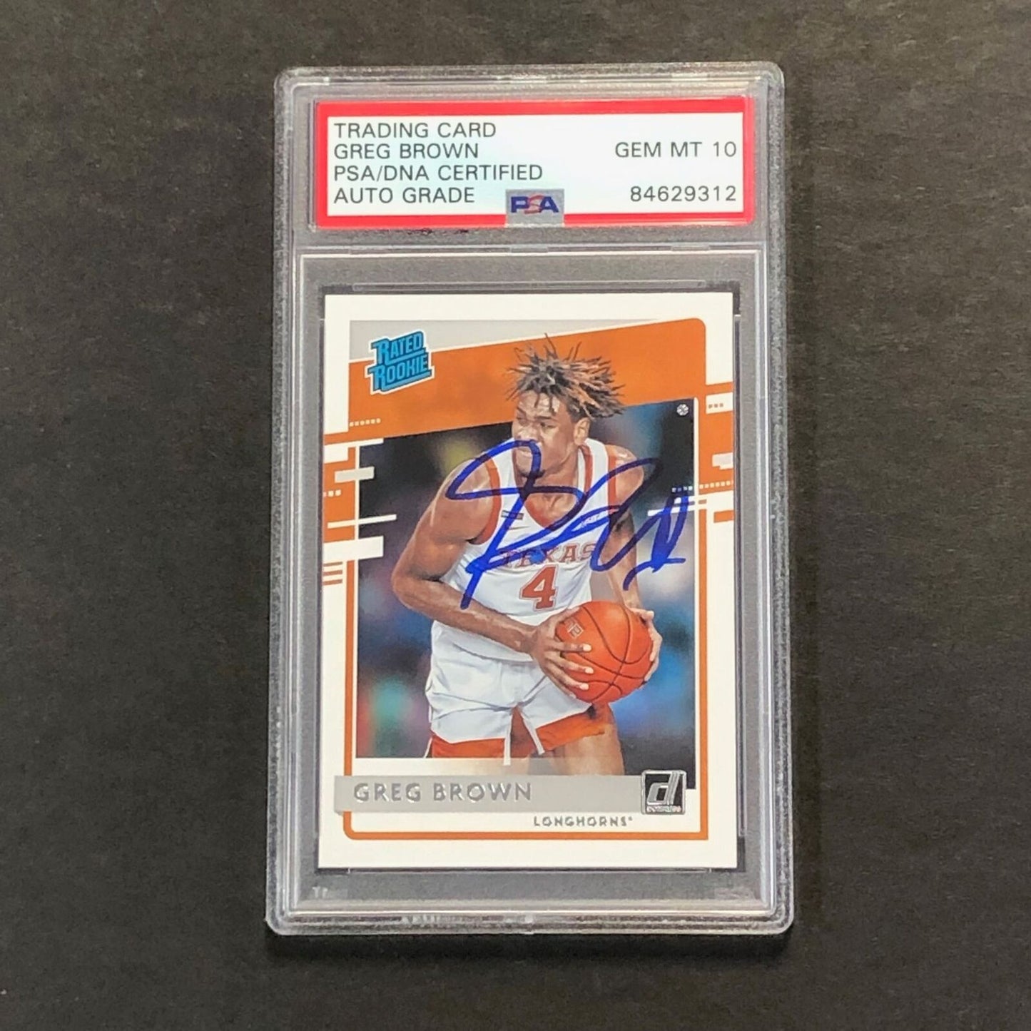 2021 Chronicles Donruss Draft Picks #39 Greg Brown Signed AUTO GRADE 10 PSA Slab