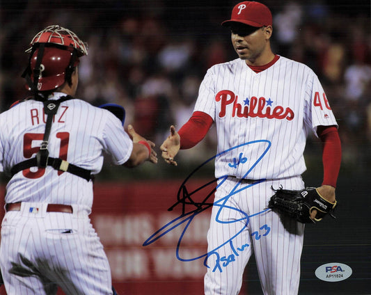 Jeanmar Gomez Signed 8x10 Photo PSA Philadelphia Phillies
