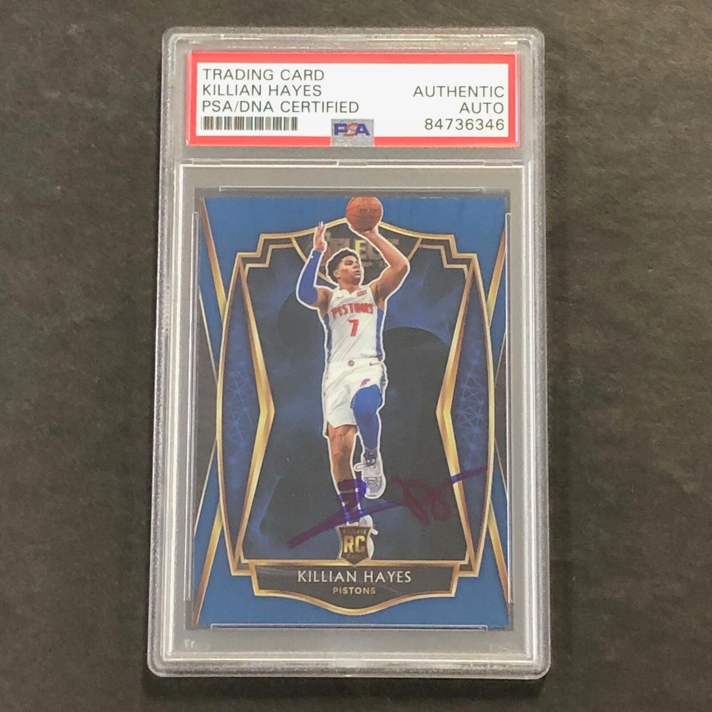 2020-21 Panini Select #181 Killian Hayes Signed Card AUTO PSA Slabbed RC Pistons