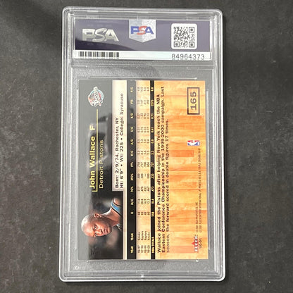 2000 Fleer Triple Crown #165 John Wallace Signed Card AUTO PSA Slabbed Pistons