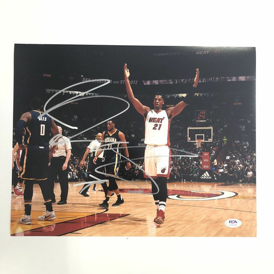 Hassan Whiteside signed 11x14 photo PSA/DNA Miami Heat Autographed Blazers