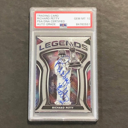 2021 Panini Prizm Racing #82 Richard Petty Signed Card AUTO GRADE 10 PSA Slabbed