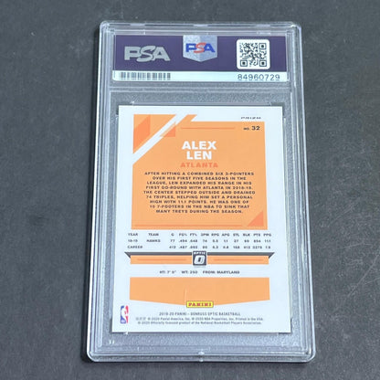 2019-20 Panini Donruss Optic Basketball #32 Alex Len Signed Card AUTO PSA Slabbe