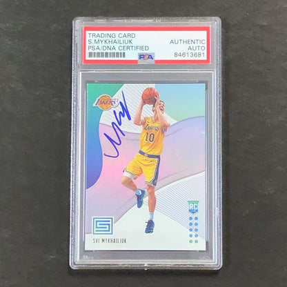 2018-19 Panini Status #145 Svi Mykhailiuk Signed Card AUTO PSA Slabbed RC Lakers