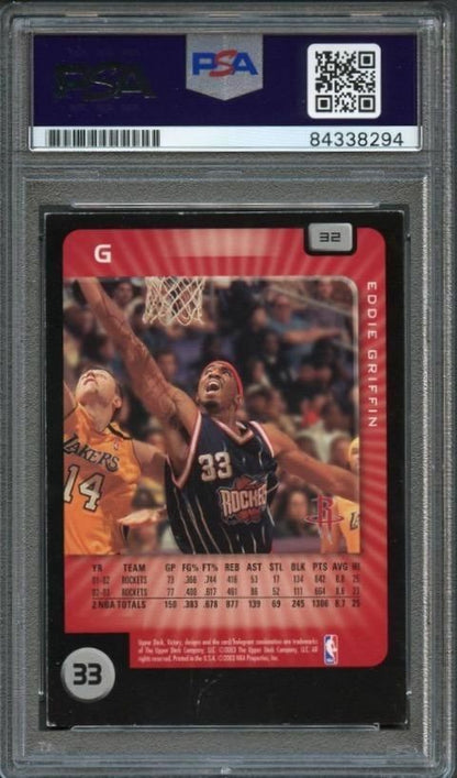2003-04 Upper Deck Victory #32 Eddie Griffin Signed Card AUTO PSA Slabbed Rocket