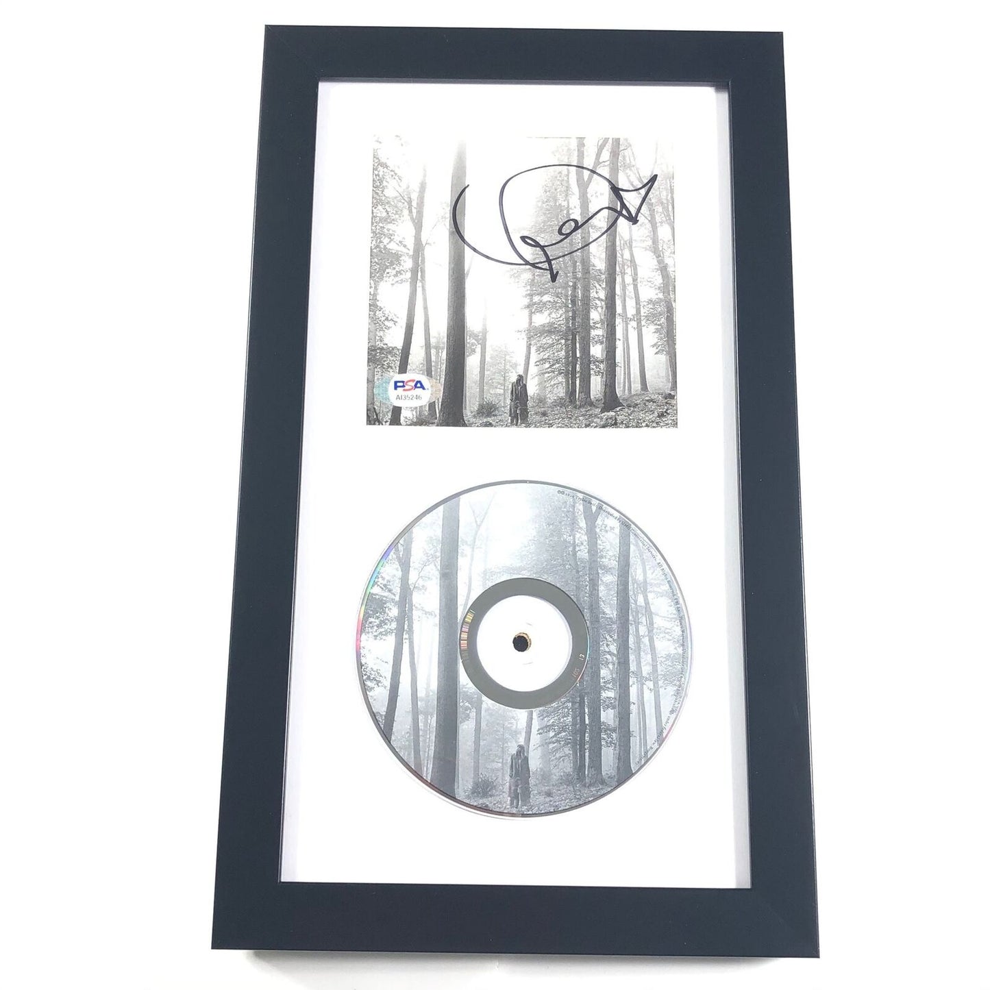 Taylor Swift Signed CD Cover Framed PSA/DNA Folklore Autographed