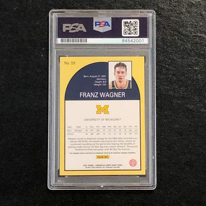 2021-22 Chronicles Hoops Draft Picks #59 Franz Wagner Signed Card AUTO 10 PSA Sl
