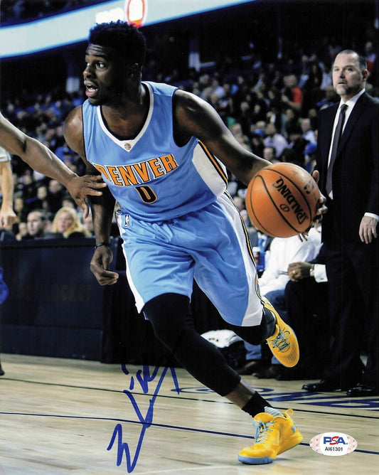 Emmanuel Mudiay signed 8x10 photo PSA/DNA Denver Nuggets Autographed Jazz