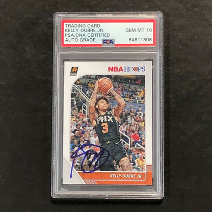 2019-20 NBA Hoops #156 Kelly Oubre Jr. Signed Card AUTO 10 PSA Slabbed Suns