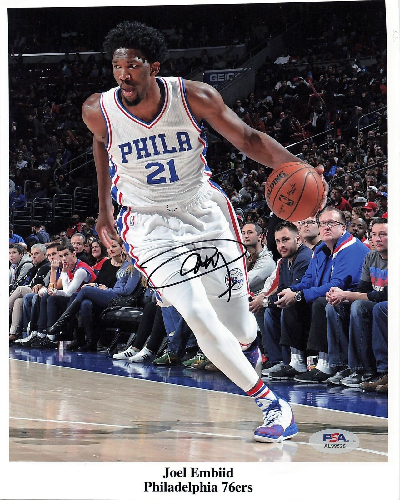 Joel Embiid signed 8x10 Photo PSA/DNA Philidelphia 76ers Autographed Sixers