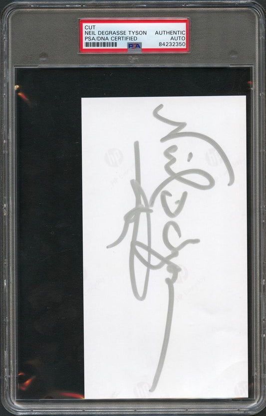 Neil DeGrasse Tyson Signed Cut PSA/DNA Slabbed Autographed