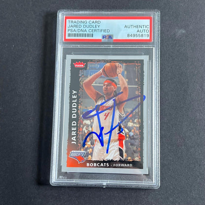 2008-09 Fleer Basketball #80 Jared Dudley Signed Card AUTO PSA Slabbed Bobcats