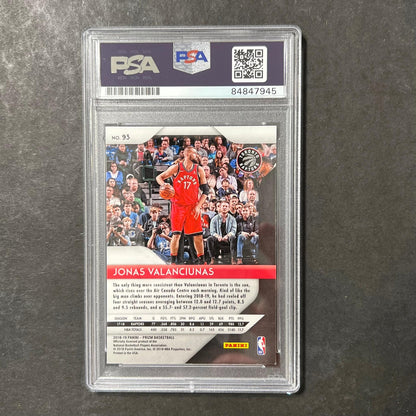 2018-19 Panini Prizm Black #93 Jonas Valanciunas Signed Card AUTO PSA Slabbed To
