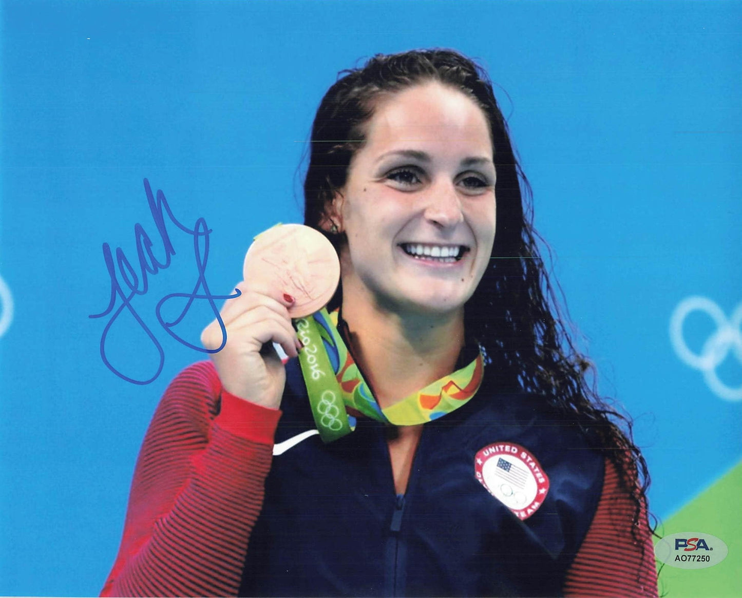 Leah Smith signed 8x10 photo PSA/DNA Autographed Swimming