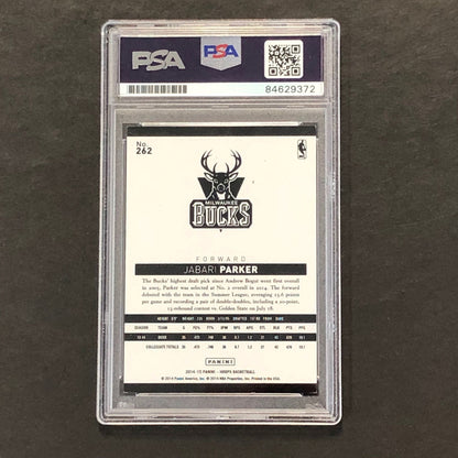 2014-15 NBA Hoops #262 84/99 JABARI PARKER Signed Card AUTO 10 PSA Slabbed RC Bu