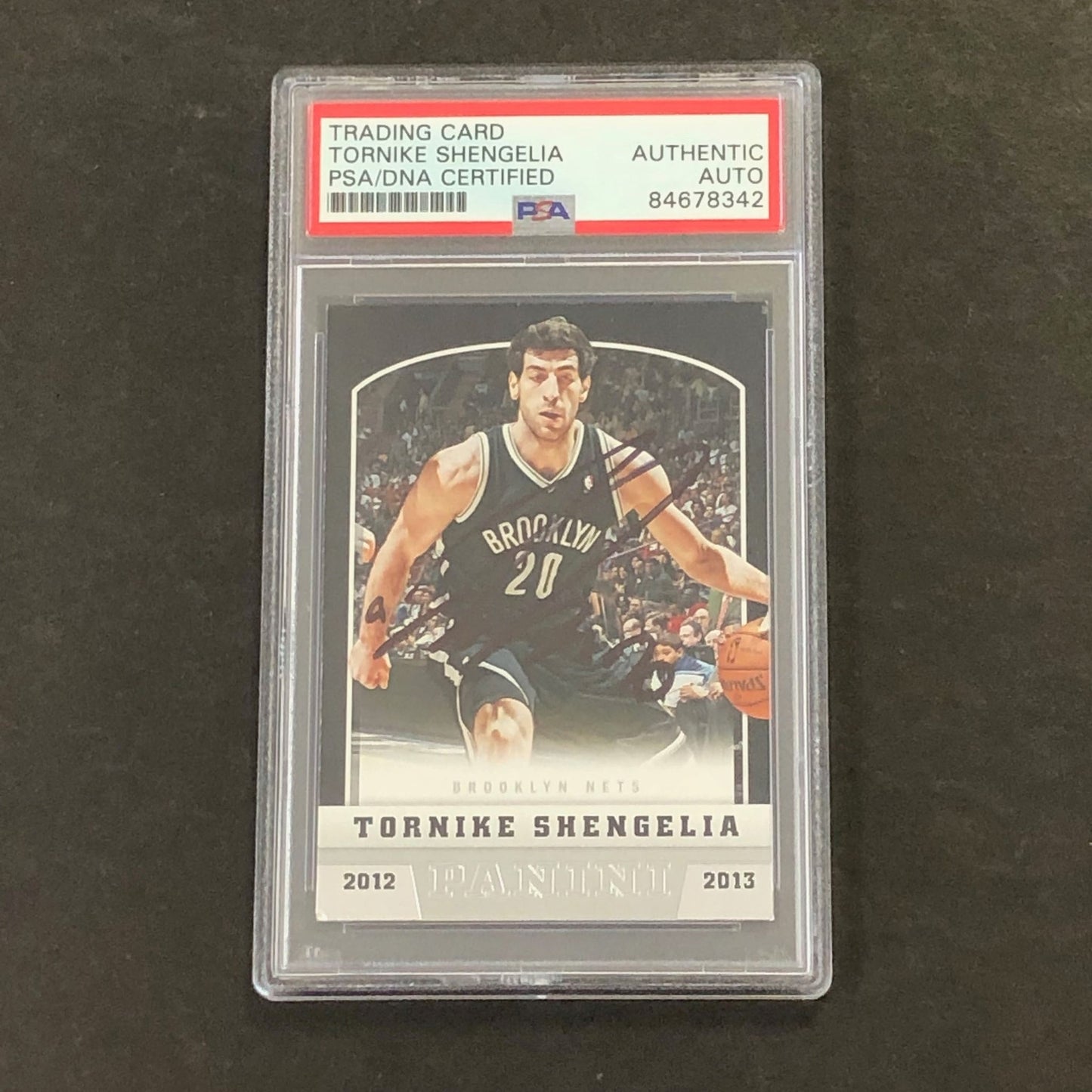 2012-13 Panini Basketball #293 Tornike Shengelia Signed Card PSA Slabbed Nets